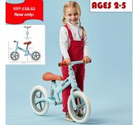 HOMCOM Kid Balance Bike ChildrenBicycle Adjustable Seat 2-5 Years No Pedal Blue