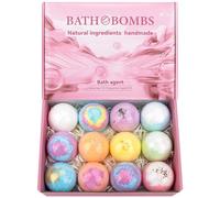Kid Bath Bombs 12Pcs Natural Ingredient Shower Bombs Moisturizes Soothes Skin Relieve Stress Spa for Women Relaxing - Bath