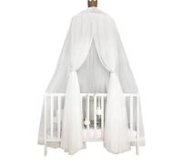 Kid Bedding Mosquito Net Romantic Round Bed Cover Hung Dome Canopy for Kids Bedroom(White)