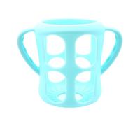 Kid Bottle Holder, Soft Silicone Grip, Double Handled Design, Feeding Flask Accessory, Any for Glass and Bottles, Comfortable, Easy Hold for Kids 4.13 Inches