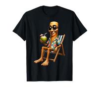 Kid Brainrot Funny Summer Break Trip Tung Sahur On the Beach T-Shirt