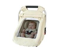 Kid Car Seat Cover, Stroller Net with Mesh Peep Window, Car Seat Canopy with Mesh Peep Window, for New Parents Families Daycare Outdoor Walking School Shopping Trips Garage Traveling