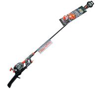 Kid Casters Black/Orange Camo No Tangle Fishing Combo with Bobber, Practice Casting Plug