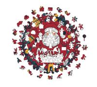 Kid Christmas Puzzles Wreath Shaped Challenging Interactive | Child Santa Claus Jigsaw Puzzles for Men Boys Girls Youth Teens Son Daughter Family Friends