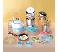 Kid Cooking Sets Real Mini Kitchen,22Pcs Food Making for Beginner Children Boys Girls Cooking Educational Toys,Mini Cookings Sets Real Kitchen,Junior Easy Safe MontessoriTools Dishes Set