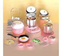 Kid Cooking Sets Real Mini Kitchen,22Pcs Food Making for Beginner Children Boys Girls Cooking Educational Toys,Mini Cookings Sets Real Kitchen,Junior Easy Safe MontessoriTools Dishes Set