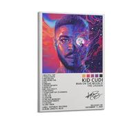 KID CUDI MAN ON THE MOONITHE CHOSEN Rapper Music Signed Limited Album Cover Prints Posters Canvas Wall Art Room Aesthetic Posters Music Classroom Bedroom Wall Decor Art 20x30inch(50x75cm) Frame-style
