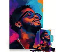 Kid Cudi Portrait 1000-piece Puzzle for Teenagers Clear Logic Snug Joint Fun Activity Christmas Surprise (38x52cm)