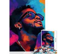 Kid Cudi Portrait Jigsaws 1000 Pieces for Teenagers Stimulate Active Brain And Mind Gentle Relaxing Fun Activity (38X26cm)