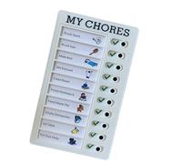 Kid Daily Chore Chart with 30 Replaceable Cards 2 Marker Educational Visual Schedule Board 20x12cm for Plan Management Children ' s Daily Routine Chart