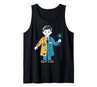 Kid Doctor Scientist Split Coat Cartoon Design Tank Top
