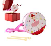 Kid Drum Set - 15cm / 5.9inch Kids Drum Rhythm Development Game - 5.9in Wooden Adjustable Carrying Strap Wood DrumSet - For 2-5 Years Old Boy Girl Early Education Birthday Home Nursery Playroom