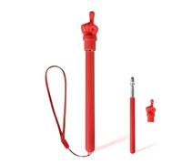 Kid Friendly Stylus Pens for Touch Screens, with Tethers 3 in 1 Crayon Stylus Telescopic Teachers Pointer Conductor Stick Touch Screen Capacitive Stylus for iPad iPhone Tablet Kindle (Red)