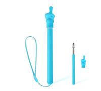Kid Friendly Stylus Pens for Touch Screens, with Tethers 3 in 1 Crayon Stylus Telescopic Teachers Pointer Conductor Stick Touch Screen Capacitive Stylus for iPad iPhone Tablet Kindle (Blue)