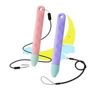 Kid-Friendly Tablet Stylus with Tether, 2 Pack of Pink and Purple Kids Stylus Pen for iPad, Fire Tablet, All AMZ Fire Kids and Kids Pro, Sufface Tablets, Samsung Tablets and All Touch Screen Devices