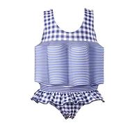 Kid Girls Boy Float Suit One Piece Floating Swimsuit with Adjustable Buoyancy Flotation Swimwear Learn to Swim Training Aid Vest Bodysuit Beach Bathing Suit Swimming Costume Blue 2-3 Years