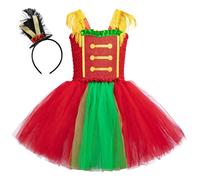 Kid Girls Honor Guard Costume - Circus Ringmaster Fancy Dress Tulle Dress - Halloween Costumes Marching Band Performance