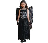 Kid Halloween Fancy Dress Halloween Costume Girl Charms Angel Dark Dress Black Children's Male Costume Cosplay (Black, 140)