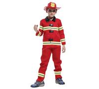 Kid Halloween Outfit 6 Months Baby Jacket Fireman Children Role Playing Three Piece Set School Toy Accessories Campus Set Mean Girls Tracksuit (Red, 6-9 Years)