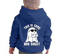 Kid Halloween Outfit Halloween Girls Hoodie Cute Graphic Long Sleeve Pullover Soft Sweatshirt Warm Kids Top Clothes for Autumn Winter Season (Blue, 4-5 Years)