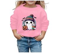 Kid Halloween Outfit Hoodie for Girls Crop Top Children Fashion Halloween Cute Printed Crew Neck Hoodless Long Sleeve Sweatshirt We Need Leaders Hoodie (3-4 Years) Pink