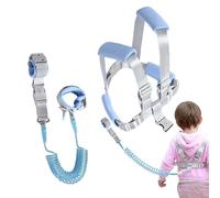 Kid Harness with Leash | Safety Harness PU + 3D Mesh | Anti-Lost Wristband and Walking Strap, 1.5-2.5m Adjustable Leash | Walking Assistant for Outdoors and Travel