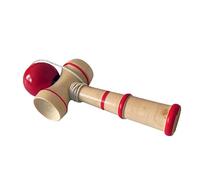 Kid-Kendama-Japanese-Traditional-Wood-Game-Skill-Educational-Toy Education (Red, One Size)