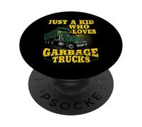 Kid Loves Garbage Trucks Refuse Trash Truck Lover Toddler PopSockets Adhesive PopGrip
