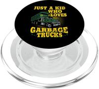 Kid Loves Garbage Trucks Refuse Trash Truck Lover Toddler PopSockets PopGrip for MagSafe