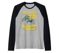 Kid Loves Garbage Trucks Refuse Trash Truck Lover Toddler Raglan Baseball Tee