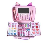 Kid Makeup Kit - Real Cosmetic Toy with Cat Shape Purse,Kids Makeup Kits with Cat Shape Purse | for Children Pretend Play Dress Up Holidays Birthday Festivals