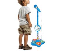 Kid Microphone,Portable LED Lights Speaker Toy | Kids Microphone Toy with Stand | for Singing Party Teen Streaming Studio Christmas Birthday Podcast Recording