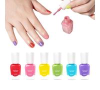 Kid Nail Polish - 6 Piece Quick Dry Peel Off Toys,Girls Nails Polish Set | for Kids Teen Party Home Salon Wedding Travel Dating Commuting Beginners Professionals