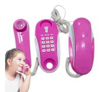 Kid Phone Toy - Real Ring Sound Telephone, Realistic Cell Phone Design with Long Cable, Interactive Toy Phones with Push Buttons and Audio, Educational Role Play Toys for Early Learning, Birthday