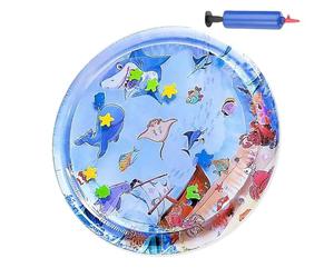 Kid Play Mat with Inflator - Colorful Pets Waterbed | Inflatable Pet Supplies, Portable Sensory Play Beds for Hot Weather, Outdoor Use