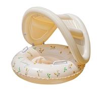 Kid Pool Float With Canopy - Inflatable Swimming Support Float For Water Safety Play, Sun Protection Shade Design System, Secure Air Chamber + Stable Buoyancy Structure, Durable PVC Material Stro