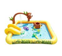 Kid Pools for Backyard,Cute Animal Inflatable Fun Pad with Slides - Blow Up Pool | for Outside Garden Yard Lawn Patio Deck Porch Park Playground House School Vacation