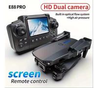 Kid Professional E88 Air Screen Control Drone Wide RC Dron HD 4K Camera Foldable Helicopter Aircraft Quadcopter Drone Gift Toys Black 6K 1B