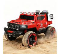 Kid Ride on Cars,4 Wheels Shock Absorption 12V Battery Powered Electric Vehicles for Kids with Remote Control, 3 Speeds, Led Lights, Music, Ride On Toy Car for Boys Girls Red