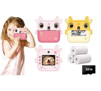 Kid s Instant Camera with Thermal Printer: Yellow