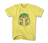Kid ´S T-Shirt Boba Fett Text Type Helmet Star Movie Wars Cinema - Yellow, 134/146