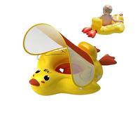 Kid Swim Float | Inflatable with Canopy Tail Chamber AntiSlip Crotch,Cartoon Animal Floating Pool Toys - for Outdoor Beach Vacation Travel Family Gathering Backyard Resort, 12-36M Boys Girls