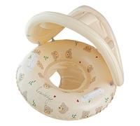 Kid Swimming Pool Float - Sunshade Inflatable Seat Ring,Detachable canopy 55x52 cm | Comfortable, safe float for 3-48 month-old children | Great for backyard pools, summer water fun, or lake outings