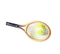 Kid Tennis Set With 1x Tennis & 1x Racket Adornment Educational Early Development Model Baby House Decorations Baby Tennis Model Set