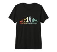 Kid to Veterinarian Evolution Veterinary Doctor Premium T-Shirt