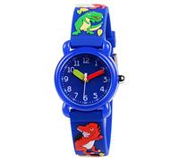 Kid Watch 3D Cute Cartoon Silicone Wristwatches Quartz Watch 30M Waterproof Time Teacher Gift for Little Girls Boy Children-Blue Dragon