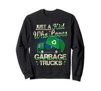 Kid Who Loves Garbage Trucks Rubbish Trash Trucks Lover USA Sweatshirt