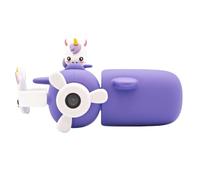 Kids Digital Camera & Video Camcorder, Unique Air-Plane Design with Silicone Wristband, Selfie Camera, 32GB Memory Card Included, Neck Strap Doubles as Charging and USB Cable - Model V