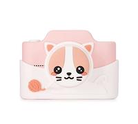 Kidamento Kids Digital Camera & Video Camcorder with Touchscreen, Soft Silicone Casing, Detachable Lens Cap, 32GB Memory Card - Model K Meowie The Cat