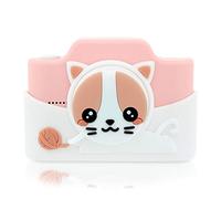 Kidamento Kids Digital Camera & Video Camcorder with Touchscreen, Soft Silicone Casing, Detachable Lens Cap, 32GB Memory Card - Model K Meowie The Cat